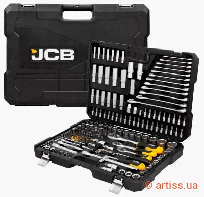 Фото набір инструментів 6-гранний 216 од 1/2", 1/4", 3/8" jcb tools jcb-38841