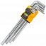 1) - Фото haбіp г-подіб. ключів hex 1/16"-3/8" 9 од. подовжених дюймових jcb tools (jcb-5093xls)