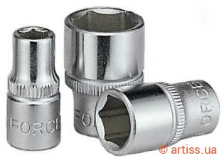 Купити Force 1/4" 9 мм 6-ти гранна головка стандартна Фото головка 1/4" 9 мм 6-ти гранна force (52509)