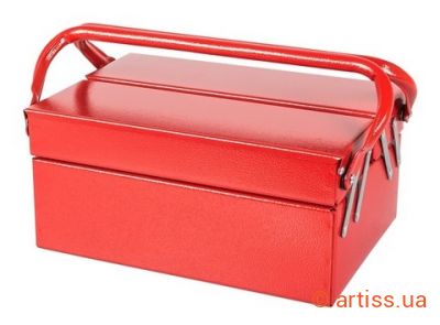 Фото скриня для інструментів металева 330 мм 2 яруси/3 відділення mastertool 79-3303