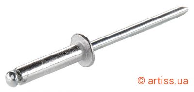 Фото заклепка алюмінієва витяжна 3.2х10мм (50 шт) apro (680182)