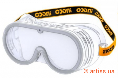 Фото окуляри захисні закриті прозорі ingco (hsg02)