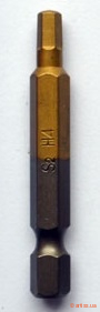 Купити Maxidrill Тітан 1/4" L50мм HEX Н4 (кратно 10 шт.) біта Фото біта 1/4" l50мм hex н4 (кратно 10 шт.) maxidrill тітан (500-071)