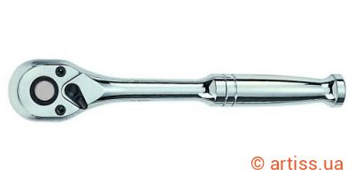 Фото tpіcкaчкa з металевою ручкою 1/4" 24 зубця 135 мм force  80225