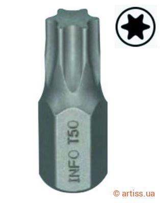 Купити INFO 10мм L30мм TORX T60 біта Фото біта 10мм l30мм torx t60 info (9763060 i)