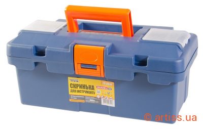 Фото скриня для інструментів з пластиковими замками органайзери 14" 345х170х150 мм mastertool 79-2614