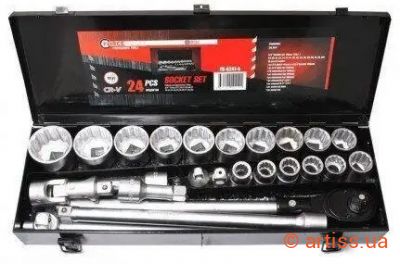 Фото набір 6-ти гранних головок 3/4" 24 предметів forsage (f-6241-9)