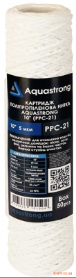 Придбати Aquastrong 10" 10 мкм (PPC-21) (поліпропіленова нитка) картридж Фото картридж aquastrong 10" 10 мкм (ppc-21) (поліпропіленова нитка)