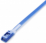 Стяжка нейлонова кабельна з низьким профілем замку 8x400 синя Apro (CTLC-10424)