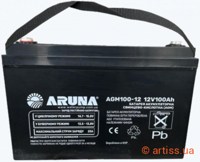Купити Aruna AGM 200-12 акумулятор для ел.інструменту Фото акумулятор aruna agm 200-12