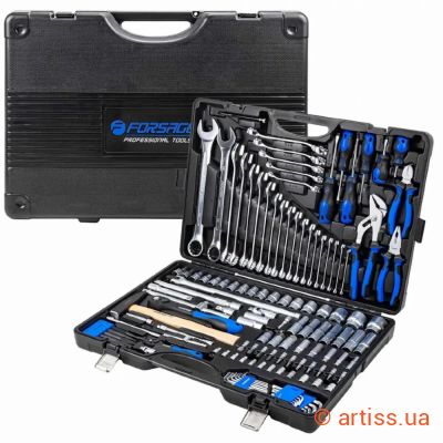 Фото набір инструментів 6-гранний 128 од 1/4", 1/2" forsage (f-38901)