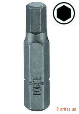 Купити Force 1/4" L25мм HEX 10мм біта Фото біта 1/4" l25мм hex 10мм force (1242510)