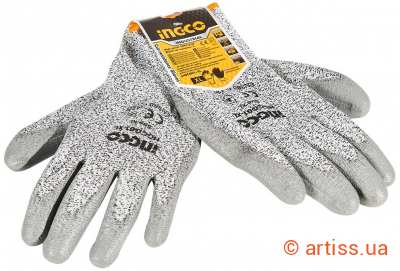Фото рукавички «захист від порізу» xl ingco (hgcg01-xl)