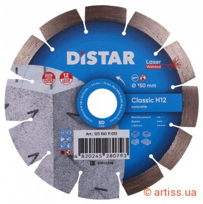 Фото круг алмазний відрізний 1a1rss 150 classic h12 distar 12315011013