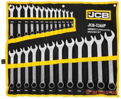Фото набір рожково-накидних ключів 6-32 мм 25 од. jcb tools jcb-5261p