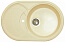 1) - Фото кухонная мойка granitika oval (кремовая)