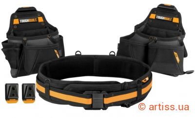 Купити ToughBuilt ремінь + 2 сумки пояс Фото набір ремінь та 2 сумки для будівельних інструментів toughbuilt cliptech (tb-ct-111-3p)