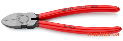 Купити Knipex для пластмаси L=180 мм кусачки Фото кусачки діагональні для пластмаси knipex l=180 мм (72 01 180)