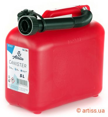 Фото каністра пластикова 5л hdpe з лійкою atelie 951651