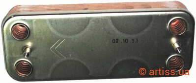 Фото r8036 вторичный теплообменник на газовый котел beretta (12 пластин)