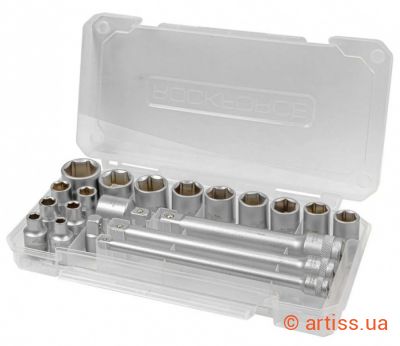 Фото набір головок 6-ти гранних 3/8" 20 предметів rockforce (rf-3202-5)