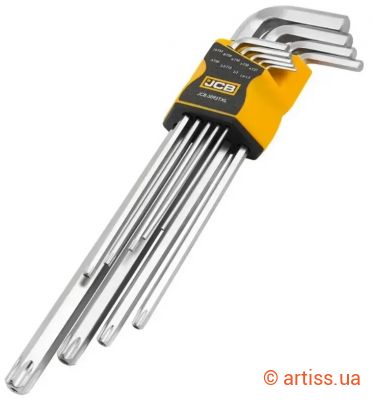 Фото haбіp г-подіб. ключів hex/torx 9 од. jcb tools (jcb-5093txl)