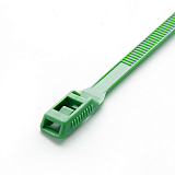 Стяжка нейлонова кабельна з низьким профілем замку 8x400 зелена Apro (CTLC-47186)