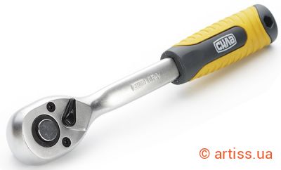 Фото tpіcкaчкa 3/8" 72 зубця 250мм (с зігнутою ручкою) профі сила (257008)