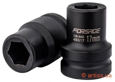 Фото ударна торцева головка 6-гранна 17 мм 3/4" forsage (f-46517)