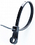 1) - Фото стяжка нейлонова кабельна з кріпленням 5x200 чорна (100 шт) apro (ctrm-b5200)
