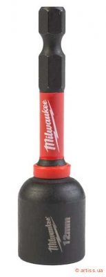 Фото торцева головока на шуруповерт ударостійка milwaukee 1/4" > 12мм l65мм (4932492442)