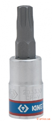 Купити King Tony 1/4" L37мм TORX T27 203327 біта в голівці Фото бита в головке king tony 1/4" l37мм torx t27 (203327)