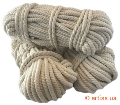 Фото канат бавовняний 18 мм білий (від 50м) дубкан