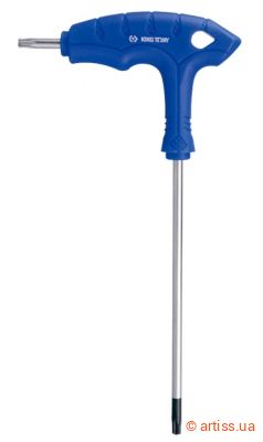 Фото ключ шестигранний torx т50 х t50h з отв. king tony (116350r)