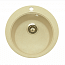 1) - Фото кухонная мойка granitika round (кремовая)