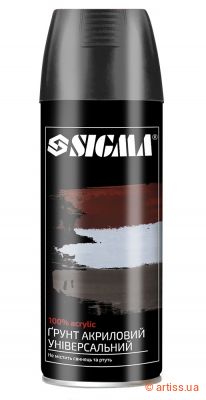Фото грунт аерозольний акриловий ral 9005 чорний 400мл sigma  2737531