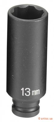 Фото головка ударна шестигранна глибока 13 мм 1/4" forsage (f-4255013)