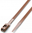 2) - Фото стяжка нейлонова кабельна з низьким профілем замку 8x400 коричнева apro (ctlc-10526)