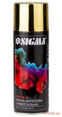 Фото емаль аерозольна акрилова хром бронзовий 400мл глянець sigma  2736521