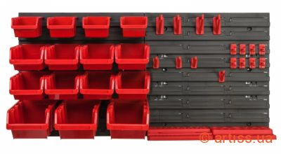 Фото панель для інтсрументів та метизів 78х39см на 15 контейнерів kistenberg mix596