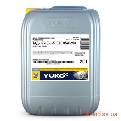 Купити YUKO ТАД-17і GL-5 85W-90 20л трансмісійне мастило Фото мастило трансмісійне тад-17і gl-5 85w-90 20л yuko (006235)