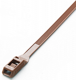 Стяжка нейлонова кабельна з низьким профілем замку 8x400 коричнева Apro (CTLC-10526)