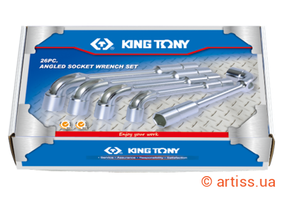 Купити King Tony 6-32 мм 26 од. набір інструментів Фото набір ключів г-подібних торцевих king tony 6-32 мм 26 од. (1826mr)