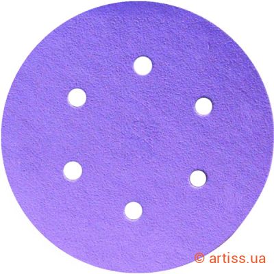 Фото шліфувальний круг на липучці ø 150мм p800 6 отворів ceramic workman (54400)