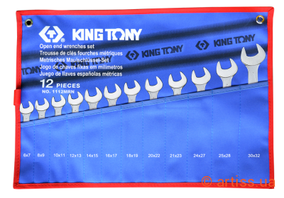 Купити King Tony 6-32 мм 12 од. набір інструментів Фото набір ключів ріжкових king tony 6-32 мм 12 од. (1112mrn)