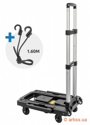 Фото візок платформений складний з телескопічною ручкою до 140 кг forsage f-vt170
