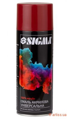 Фото емаль аерозольна акрилова ral 3009 оксидно-червоний глянець 400мл sigma  2736921