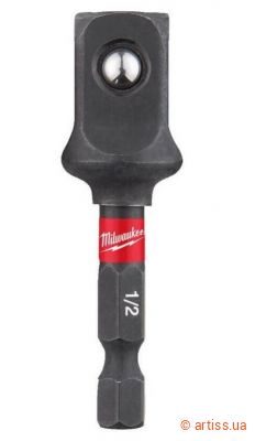 Фото перехідник 1/4" > 1/2" l55мм milwaukee (4932478803)
