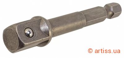 Фото перехідник під шуруповерт 1/4" > 3/8" l50мм forsage (f-8092350)