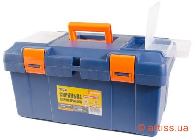 Фото скриня для інструментів з пластиковими замками органайзери 20" 500х270х245 мм mastertool 79-2620